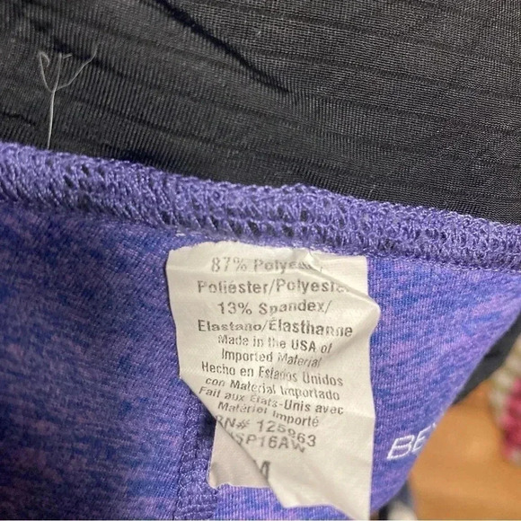 Beyond Yoga  the Bump purple blue ribbed maternity leggings - Picture 2 of 8